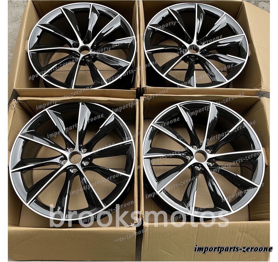 22インチ　新品タービンスタイル鍛造スタッガーホイール　テスラモデル x 22x9 22x10 　-BRN-11892
