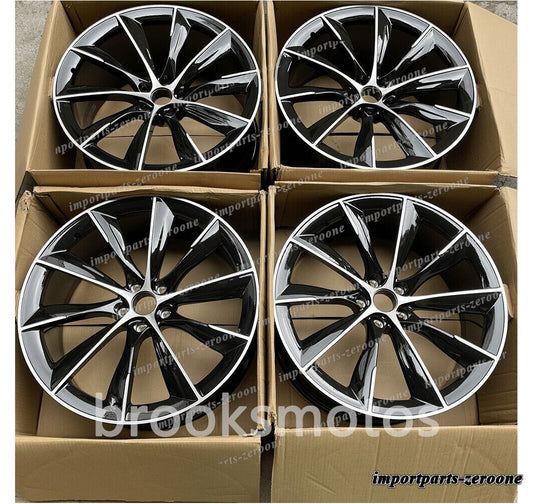 22インチ　新品タービンスタイル鍛造スタッガーホイール　テスラモデル x 22x9 22x10 　-BRN-11892