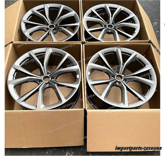 22インチ  5 スポーク グレー スタッガー スタイル ホイール ジャガー Fペース SVR 　-BRN-12231-2